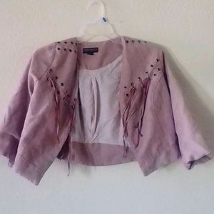 Forever 21 Fox suedey crop jacket